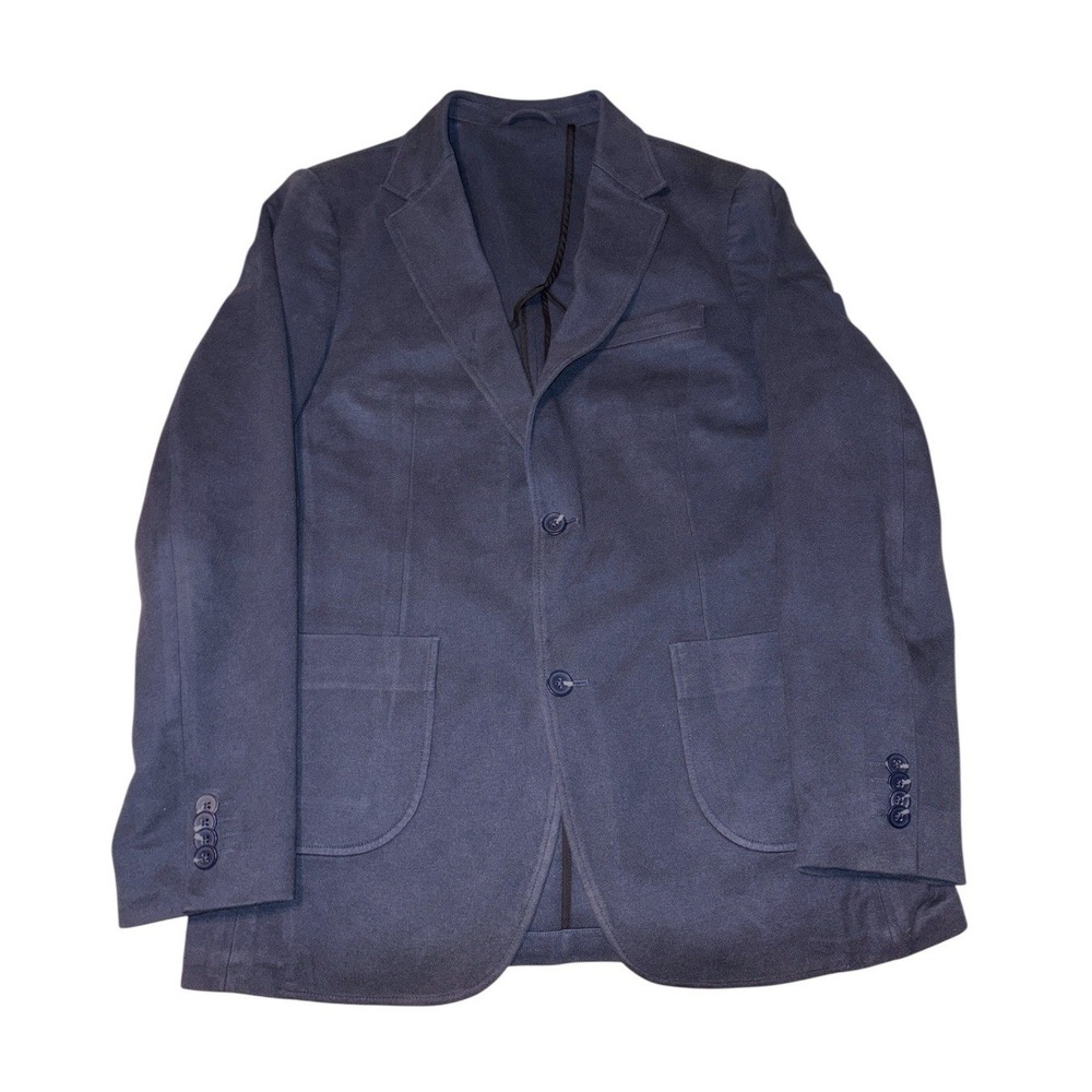Artefact Men's Knit Blazer Casual Jacket Medium 40 Long Navy 2 Button Heathered